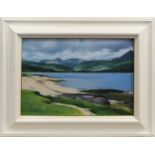 ON THE SHORE, BRODICK, AN OIL BY ALASTAIR THOMSON