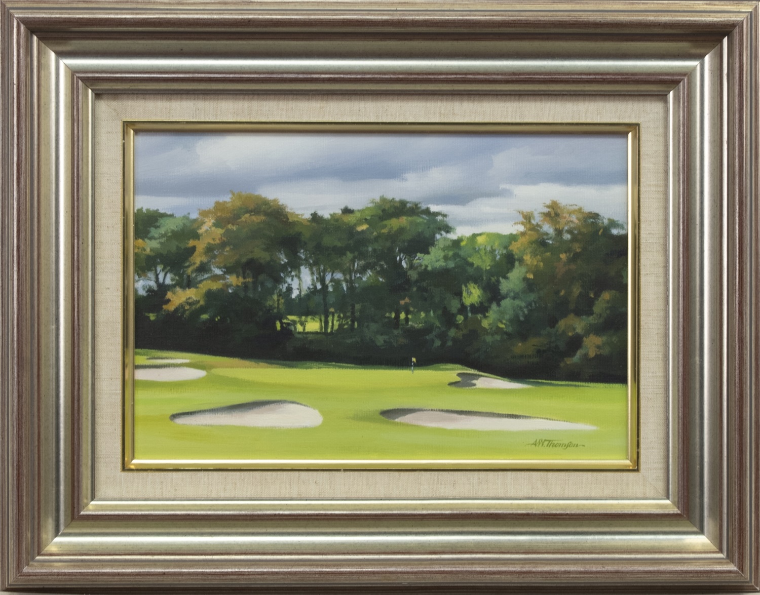 GOLF COURSE, AN OIL BY ALASTAIR THOMSON