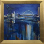 THE CLYDE AT THE ARC, AN OIL BY HELEN MCDONALD MATHIE