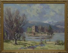 CASTLE VIEW, AN OIL BY WILLIAM WRIGHT CAMPBELL