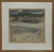 SAND DUNES NEAR MORAR, A GOUACHE BY FLORENCE JAMIESON