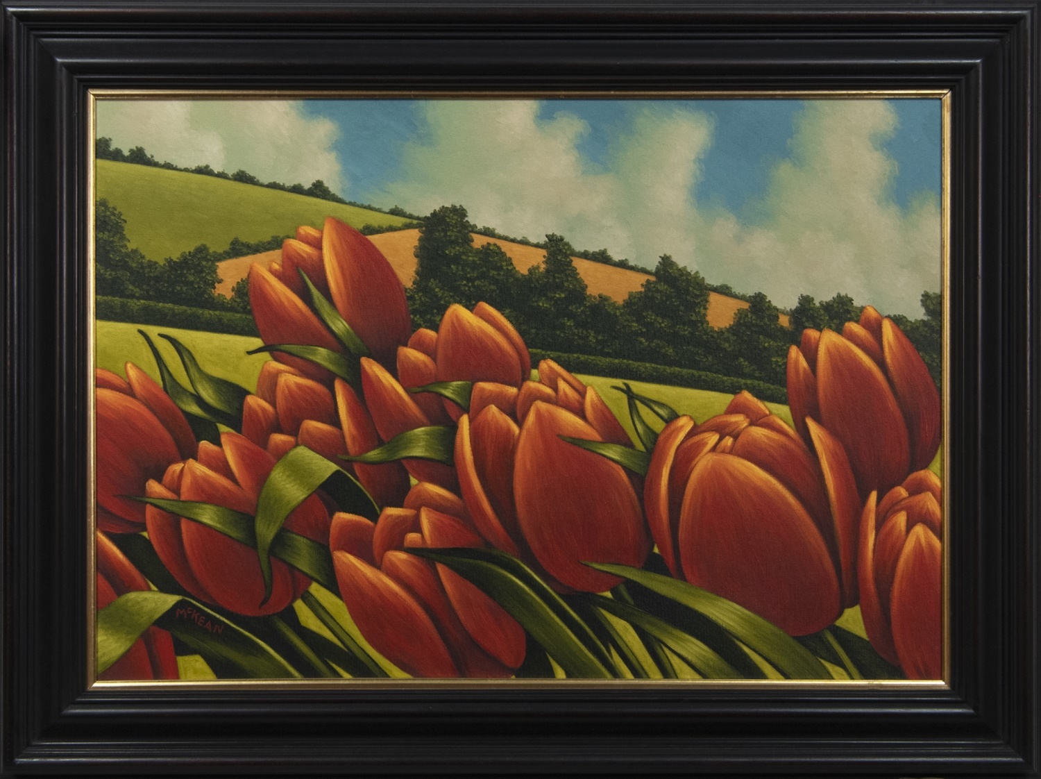 TULIPS, A LARGE OIL BY GRAHAM MCKEAN