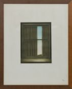 BEHIND THE CURTAINS, A MEZZOTINT BY DOROTHEA WIGHT