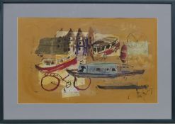 BATEAUX, A MIXED MEDIA BY CECILE COLOMBO
