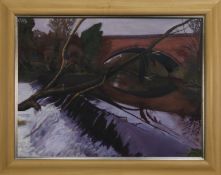 THE WEIR, AN OIL BY VAL ATKINSON