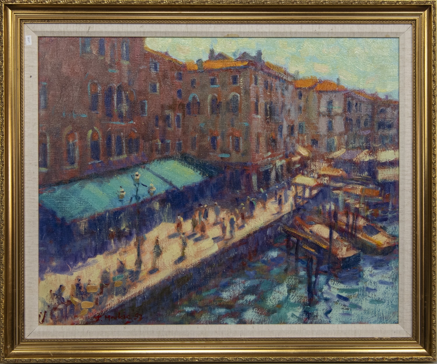 A VIEW FROM THE RIALTO, AN OIL BY JOHN MACKIE