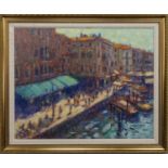 A VIEW FROM THE RIALTO, AN OIL BY JOHN MACKIE