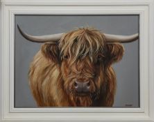 A LOVING LOOK, AN OIL BY LYNNE JOHNSTONE