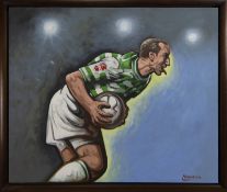 HENRIK, AN OIL BY PETER HOWSON