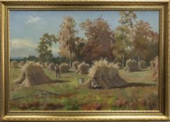 HAYSTACKS, AN OIL BY HUGH ALLAN