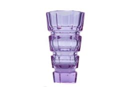 AN ART DECO CZECH ALEXANDRITE GLASS VASE