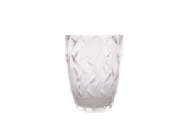 A CLYNE FARQUHARSON 'LEAF' PATTERN GLASS VASE