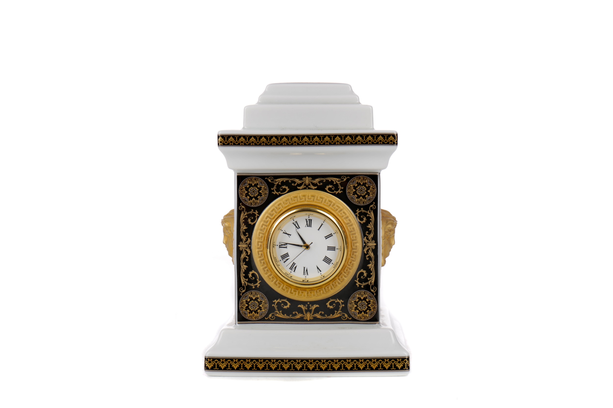 A ROSENTHAL VERSACE ARCADIA CHIMNEY CLOCK