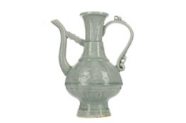 A 20TH CENTURY CHINESE CELADON TYPE WINE POT