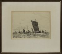 AT SAIL, AN ETCHING BY WILLIAM WYLLIE