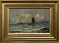 LOCH SAILING, AN OIL BY DAVID MARTIN