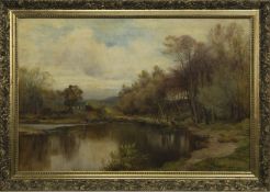 A TURN OF THE RIVER FRUIN, AN OIL BY PETER BUCHANAN