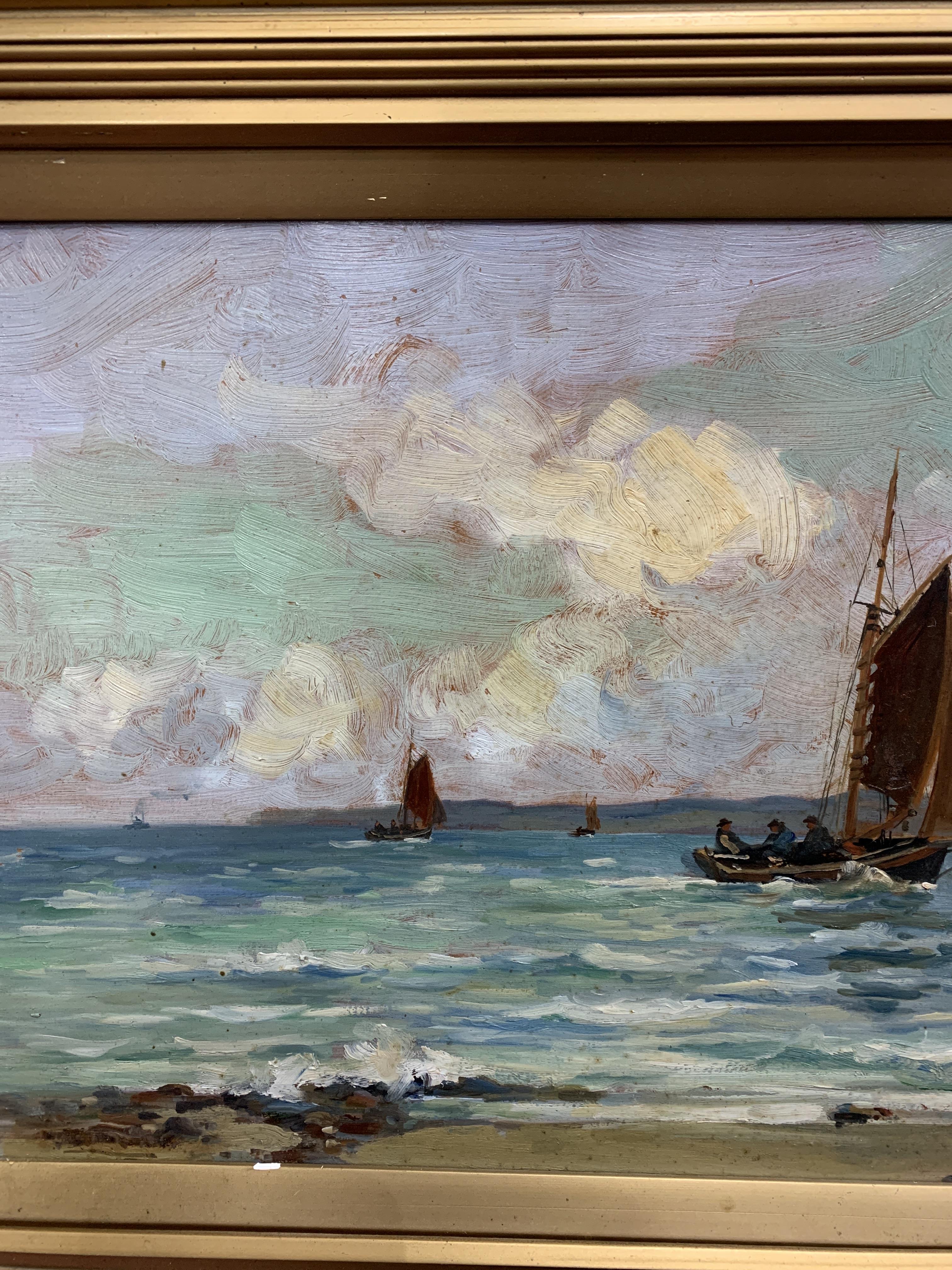 LOCH SAILING, AN OIL BY DAVID MARTIN - Image 3 of 8