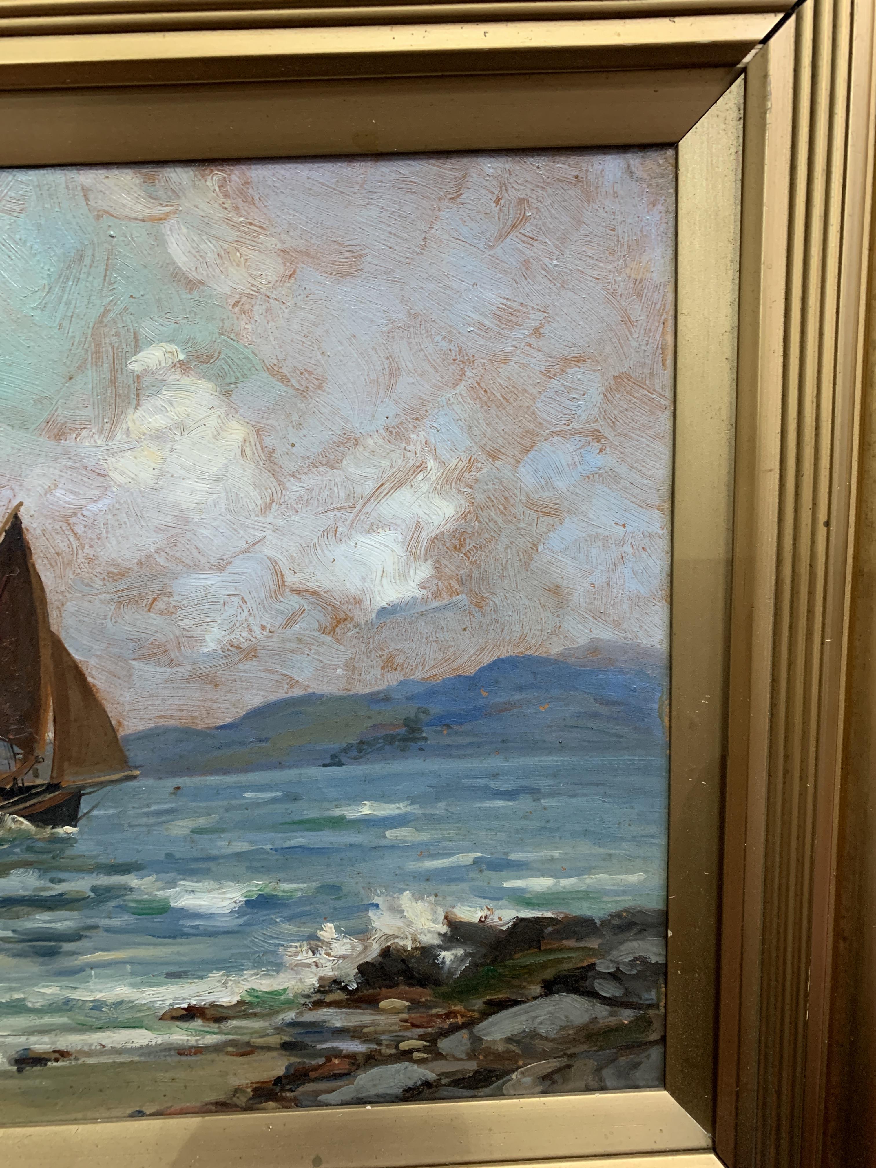 LOCH SAILING, AN OIL BY DAVID MARTIN - Image 2 of 8