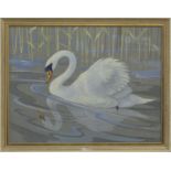 SWAN, A GOUACHE BY RALSTON GUDEON