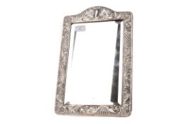 AN EDWARDIAN SILVER DRESSING TABLE MIRROR