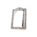 AN EDWARDIAN SILVER DRESSING TABLE MIRROR