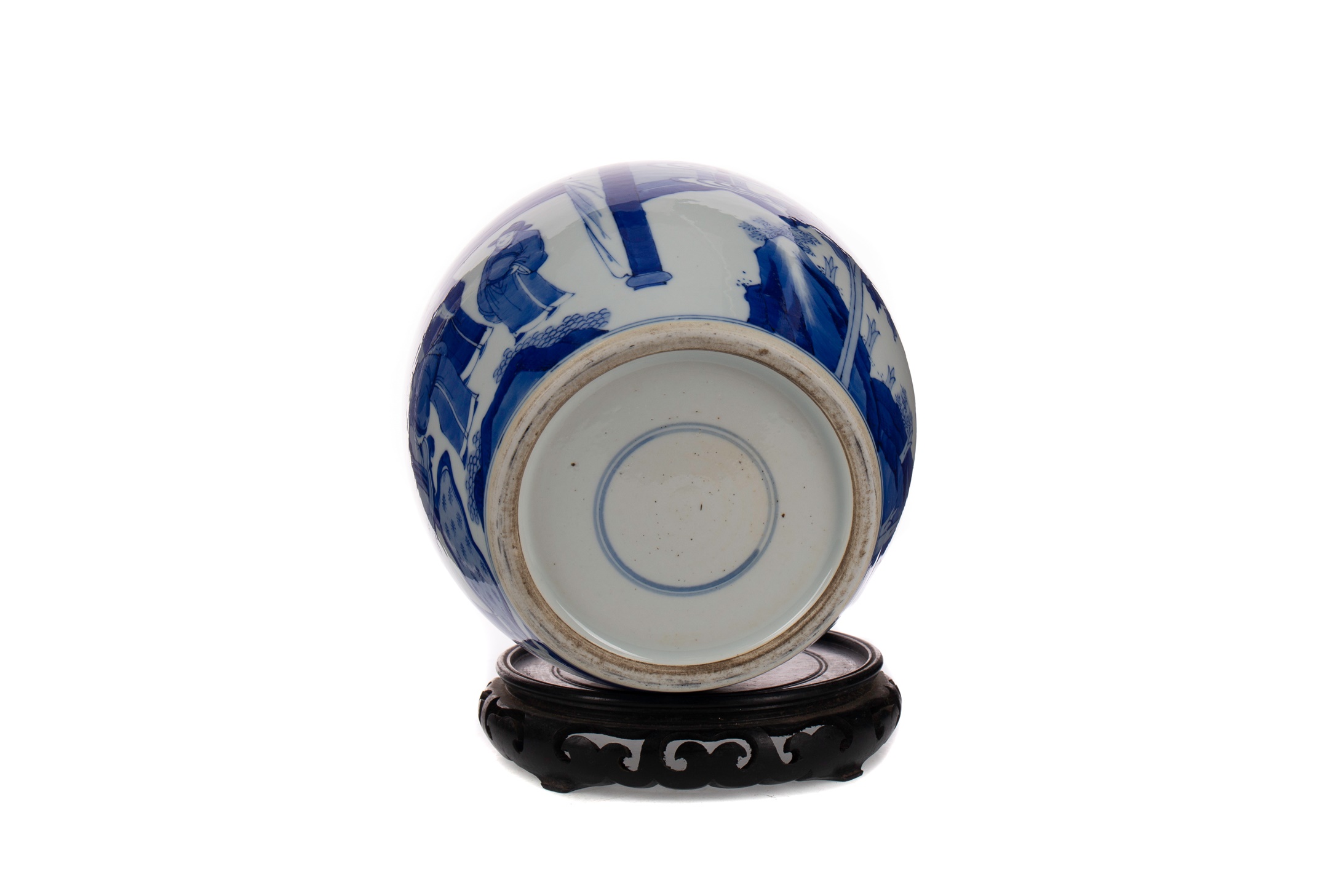 A CHINESE BLUE AND WHITE GINGER JAR - Image 2 of 2