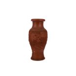 A 20TH CENTURY CHINESE TERRACOTTA VASE