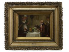 SUPPER TIME, AN OIL BY GEORGE FOX