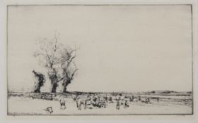 EBBSFLEET, SANDWICH, AN ETCHING BY JAMES MCBEY