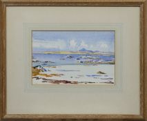 A NEAP TIDE, IONA, A WATERCOLOUR BY MARY HOLDEN BIRD