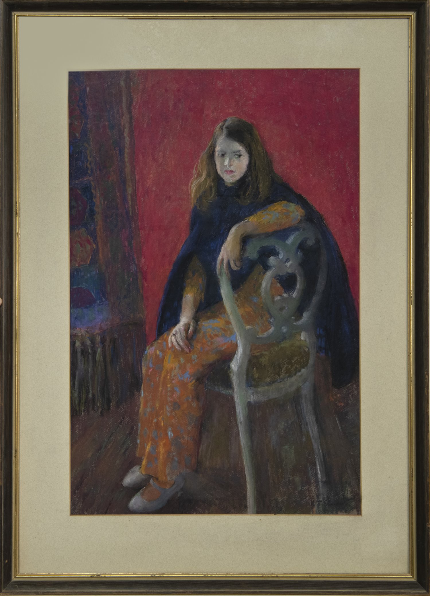 ANNE IN A BLUE CAPE, A PASTEL BY WILLIAM ARMOUR