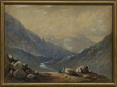 BEN LOMOND FROM THE LITTLE NEST IN GLENCOE, A WATERCOLOUR BY CHARLES WOOLNOTH