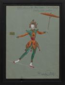 COSTUME DESIGN FOR THEATRE, A MIXED MEDIA BY RICHARD BERKELEY SUTCLIFFE