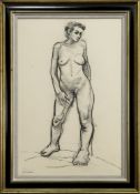 SALOME, A LARGE CHARCOAL BY PETER HOWSON