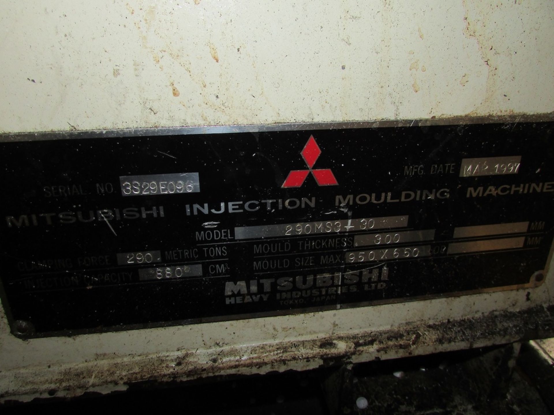 (1) 1997 Mitsubishi 320MJ2-30G, 320 Ton Injection Molding Machine - Image 12 of 13