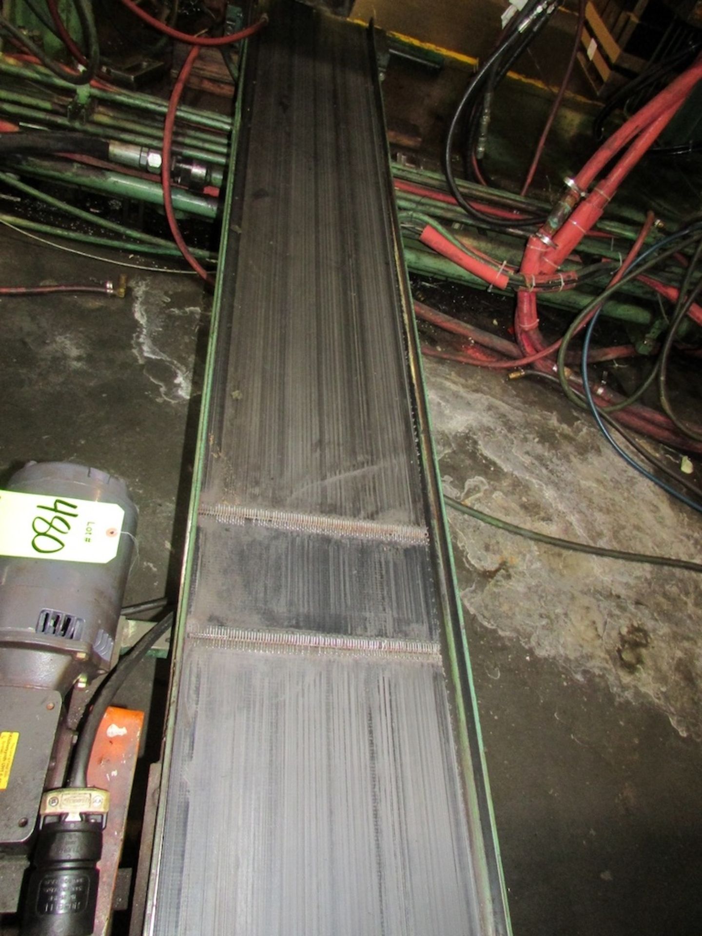 (1) 8'x14" Electric Belt Conveyor - Image 3 of 4