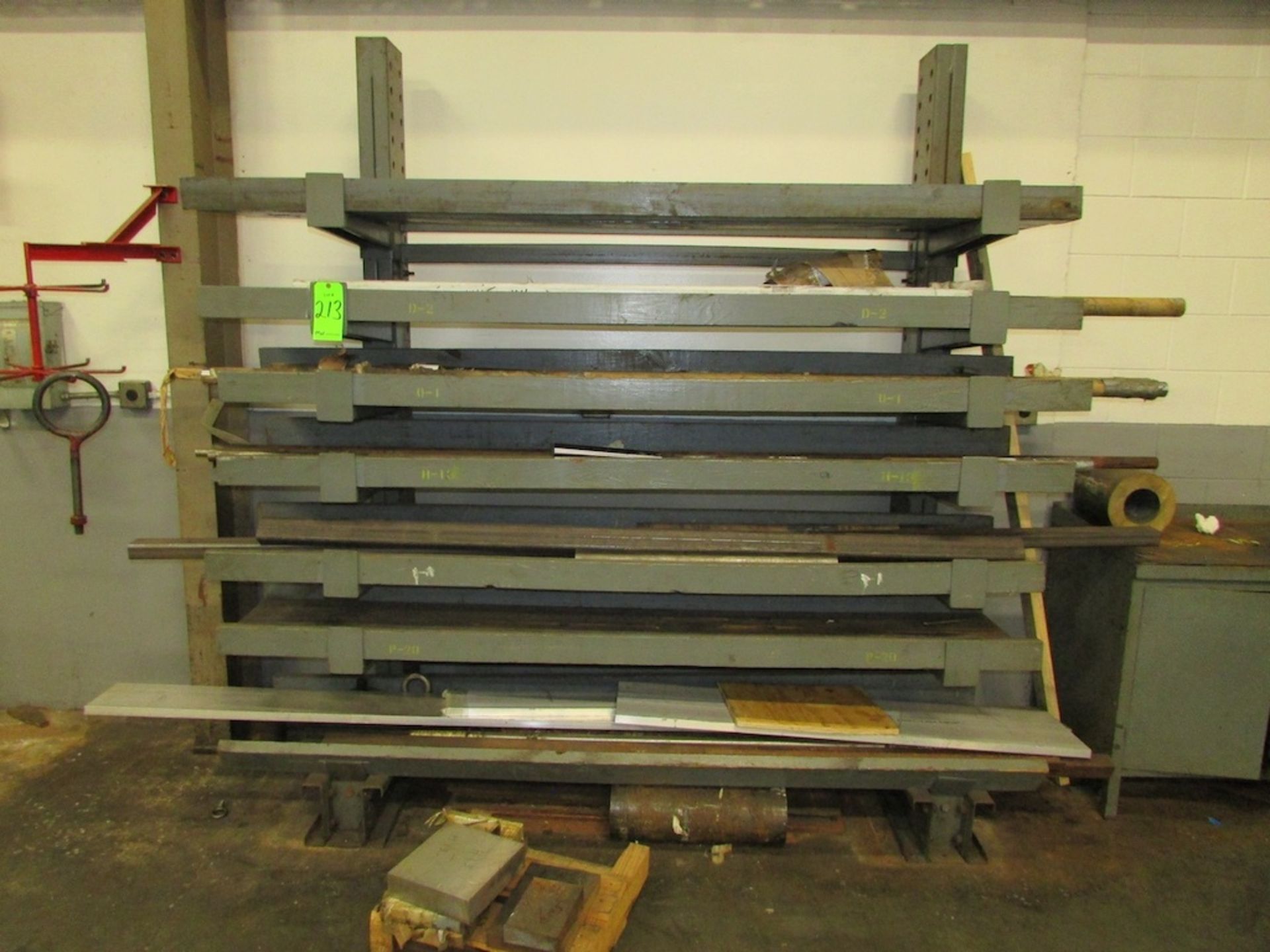(1) 96"x72"x18" 7-Tier Adjustable Cantilever Rack with Assorted Metal Stock - Image 2 of 7