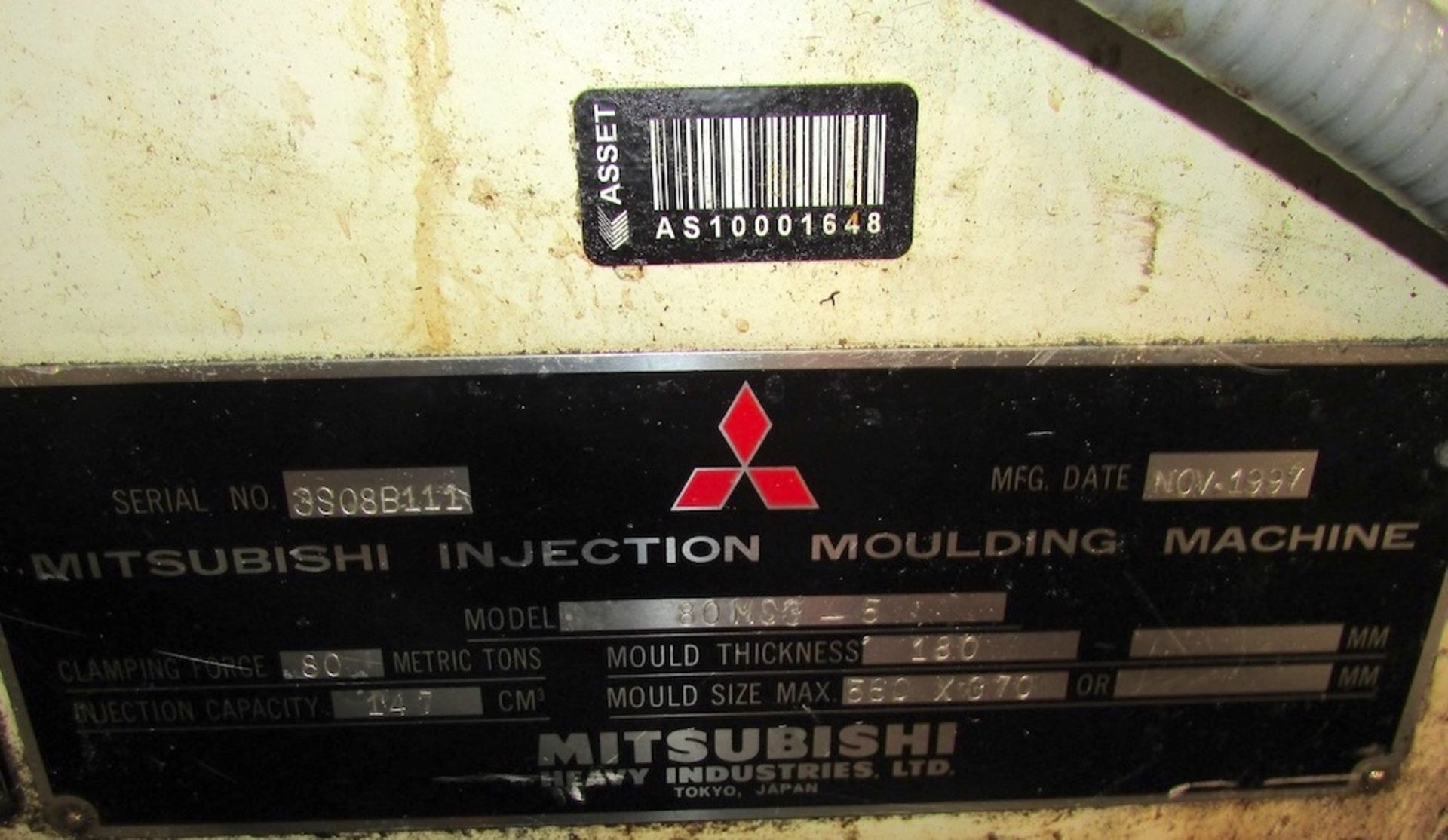 (1) 1997 Mitsubishi 90MJII-5C, 90 To Injection Molding Machine - Image 10 of 11