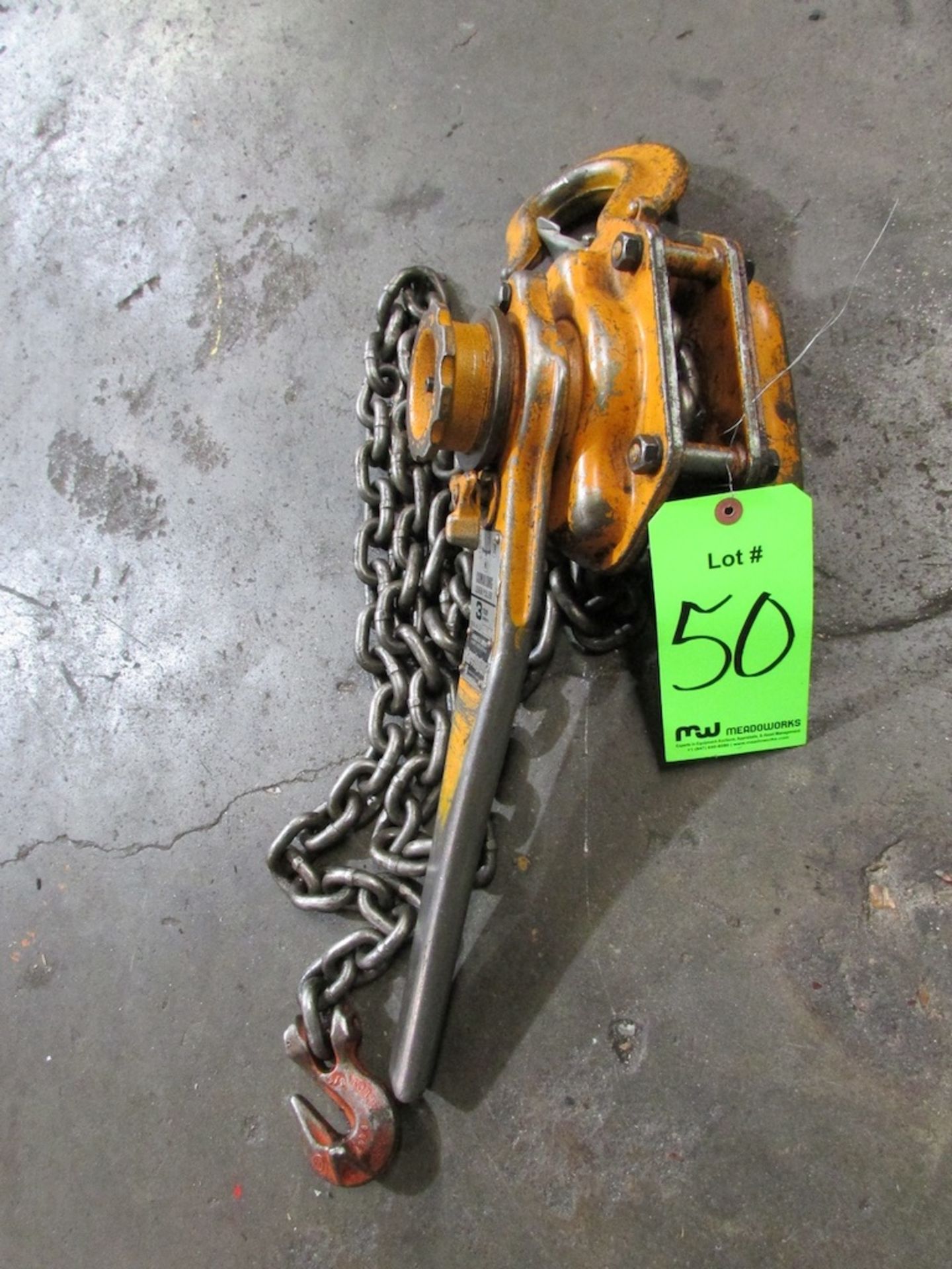 (1) Harrington Model L3 3 Ton Lever Hoist - Image 2 of 3