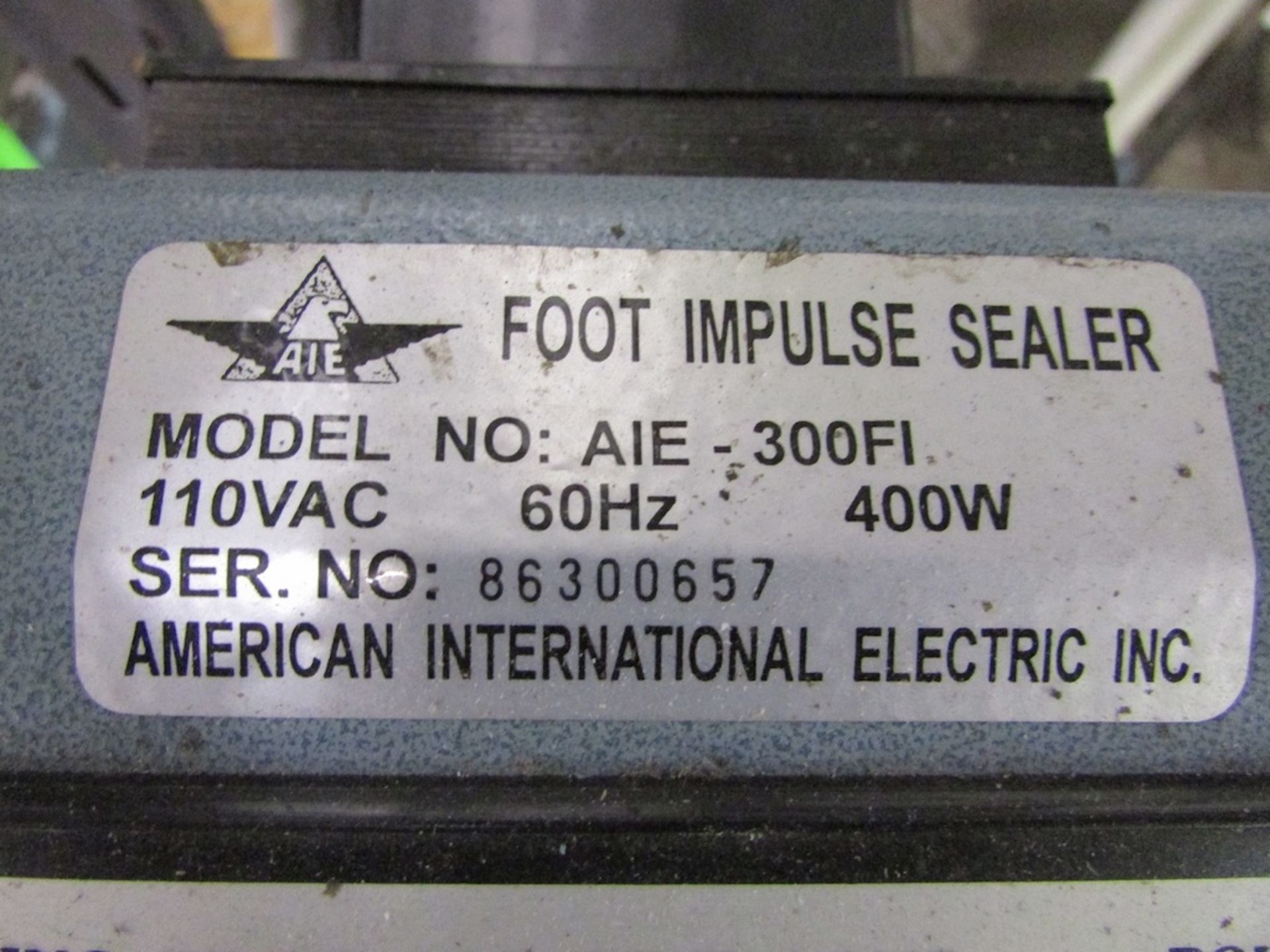 (1) American International Electric Model AIE-300FI 12" Foot Impulse Sealer - Image 5 of 5