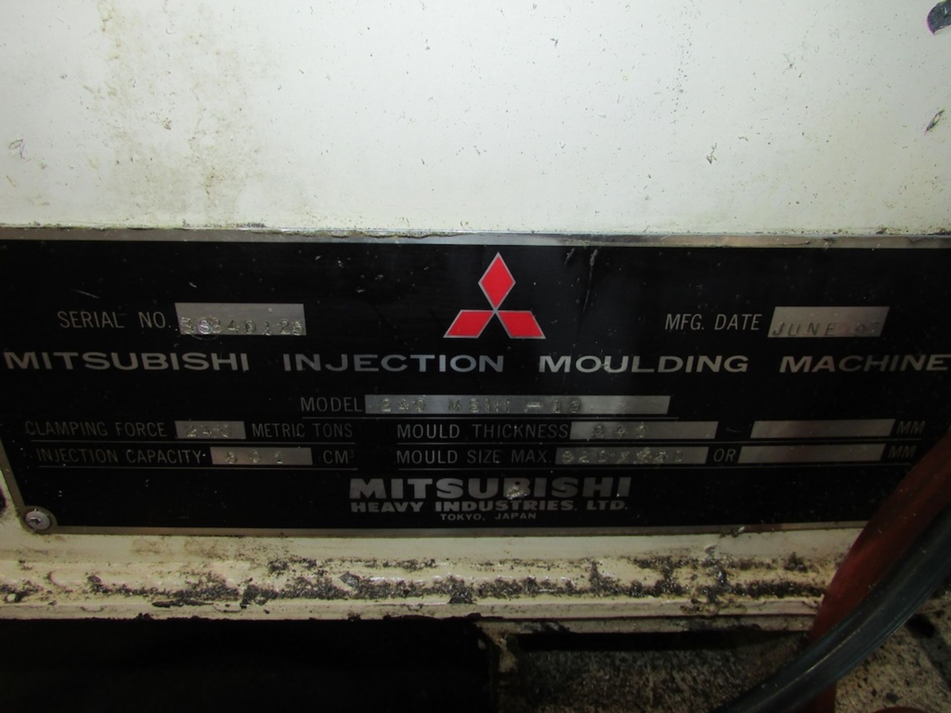 (1) 1997 Mitsubishi 270MJI-17, 270 Ton Injection Molding Machine - Image 13 of 15