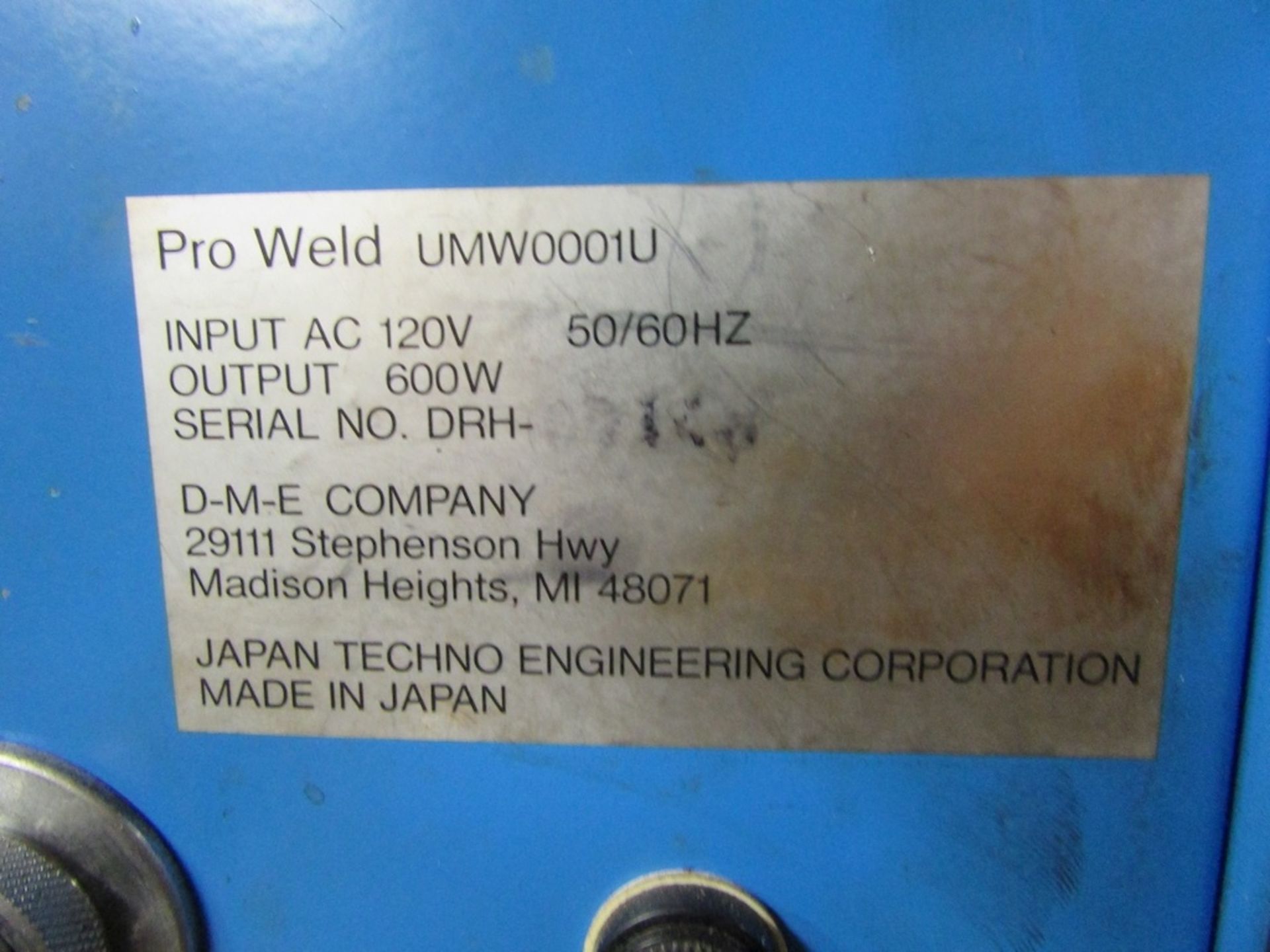 (1) D-M-E Model Pro Weld UMW0001U Micro Welding System - Bild 5 aus 9