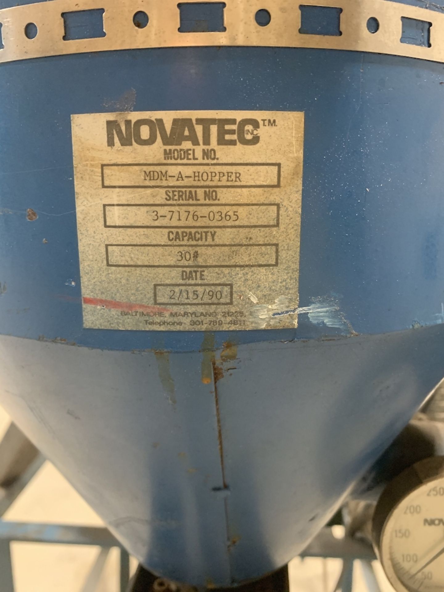 (1) Novatec MD-25A Desiccant Dryer with 30lb hopper - Image 5 of 5