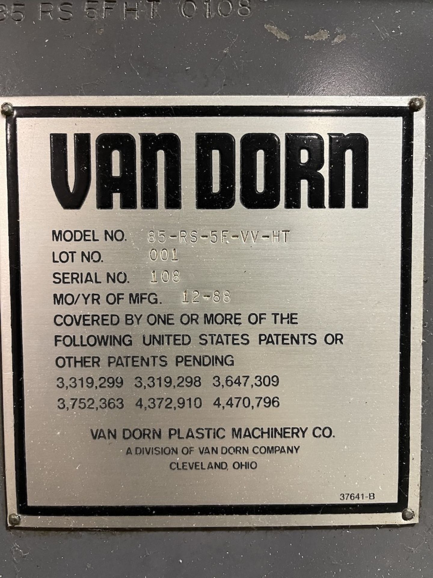 (1) Van Dorn 85 Ton Injection Molding Machine - Image 10 of 10