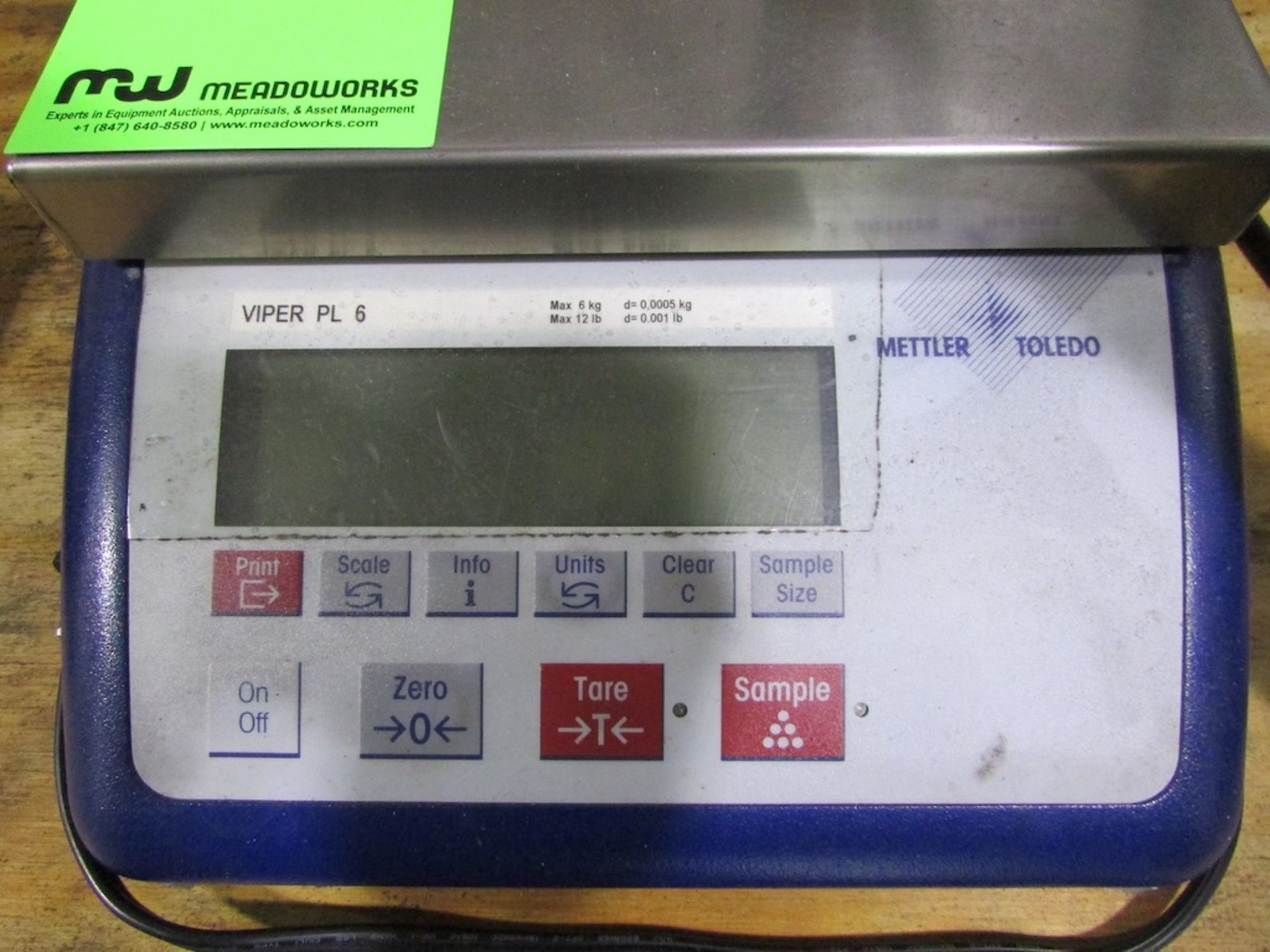 (1) Mettler Toledo Model Viper 12 Lb. x .001 Lb. Digital Platform Scale - Image 3 of 5