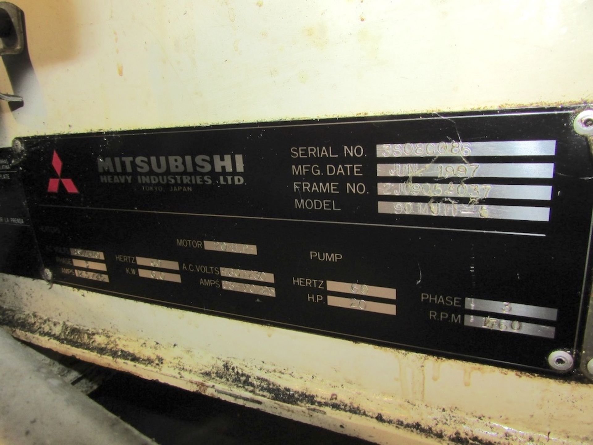 (1) 1997 Mitsubishi 90MJII-5, 90 Ton Injection Molding Machine - Image 13 of 13