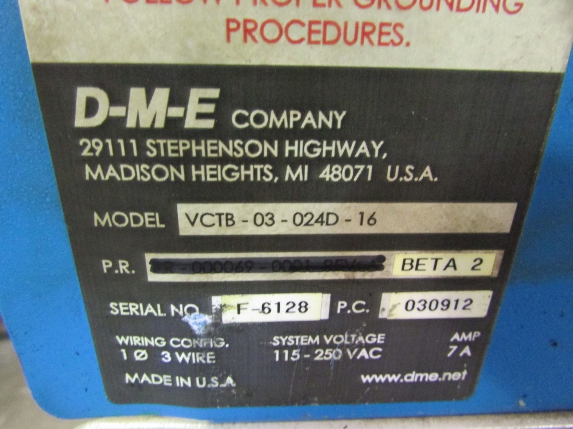 (1) D-M-E Model VCTB-03-024D-16 16 Zone Valve Gate Controller - Image 6 of 6