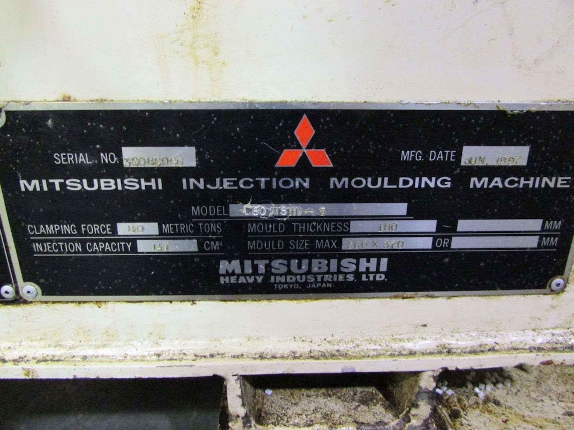 (1) 1997 Mitsubishi 90MJII-5, 90 Ton Injection Molding Machine - Image 12 of 13