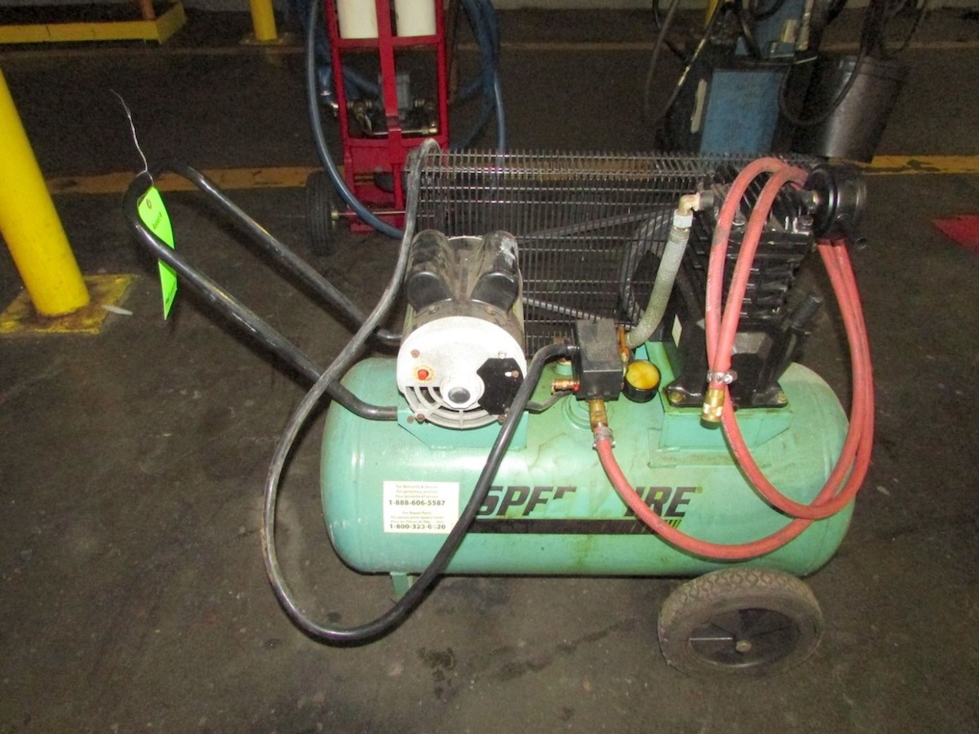 (1) Speedaire Model 1NNF6 (AGM05) 2 HP Portable Horizontal Tank Mounted Air Compressor